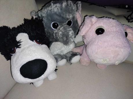 Big head zvieratká slon, prasa, psík, 