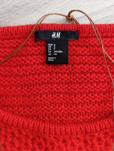 Pekný predĺžený sveter s náhrdelníkom, h&m,l