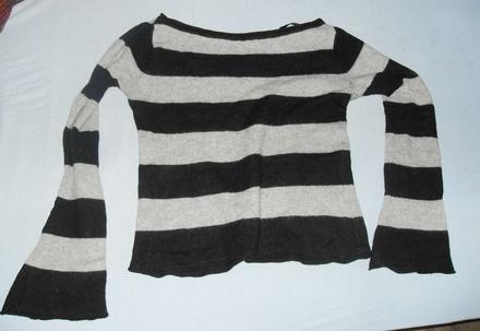 Páskovaný pulóvrik s rozšírenými rukávmi, h&m,s