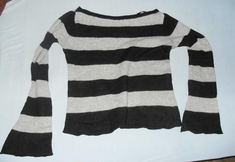 Páskovaný pulóvrik s rozšírenými rukávmi, h&m,s