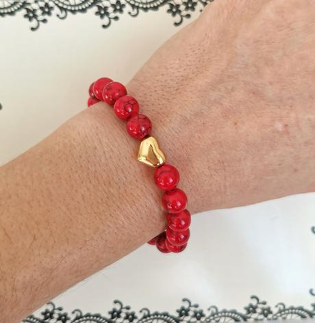 Náramok z prírodných minerálov jadeit,