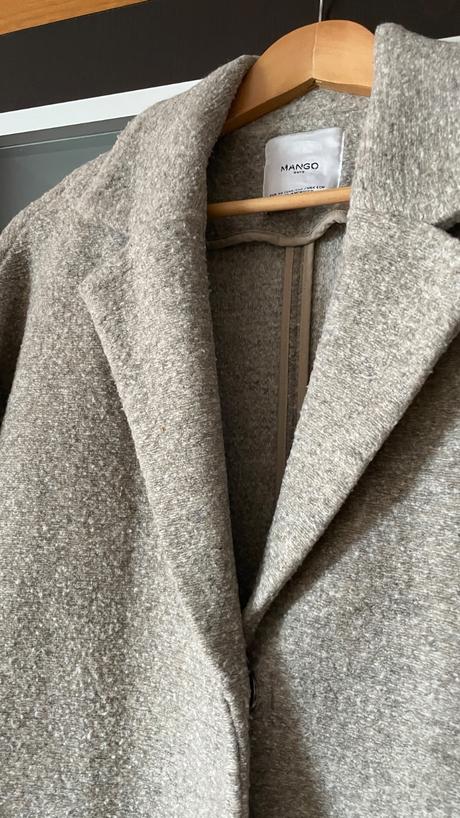 Mango prechodný kabát s padnutými ramenami xs, mango,xs