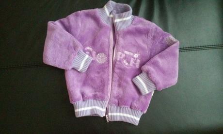 Fialová mikina na zips, herma,86