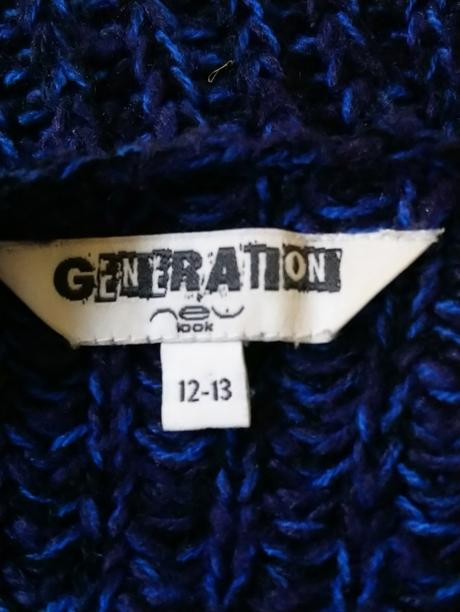 Dievčenský modrý acrylový pulóver, generation, 158