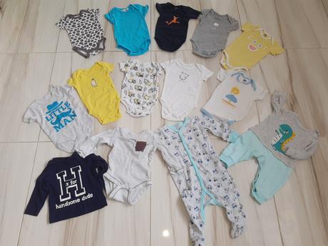 Balík detských body s krátkym rukávom - letné veci, 68–80