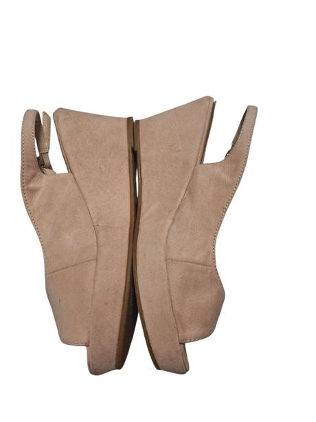 Dámske kožené sandálky na platforme, 41