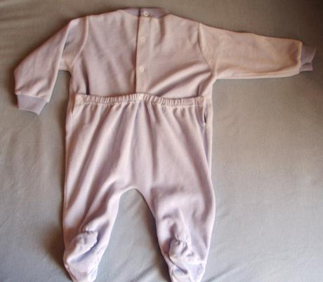 Zamatový overalček na spinkanie, 74