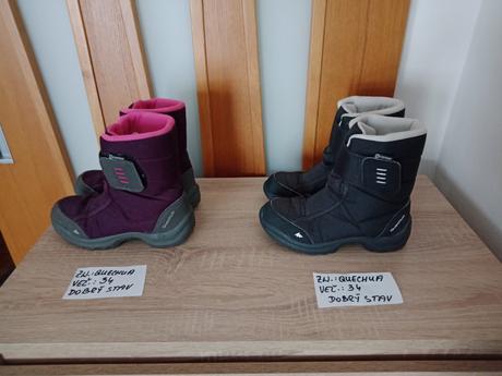 Detské zimné nepremokavé čižmy zn.quechua veľ.34, quechua,34
