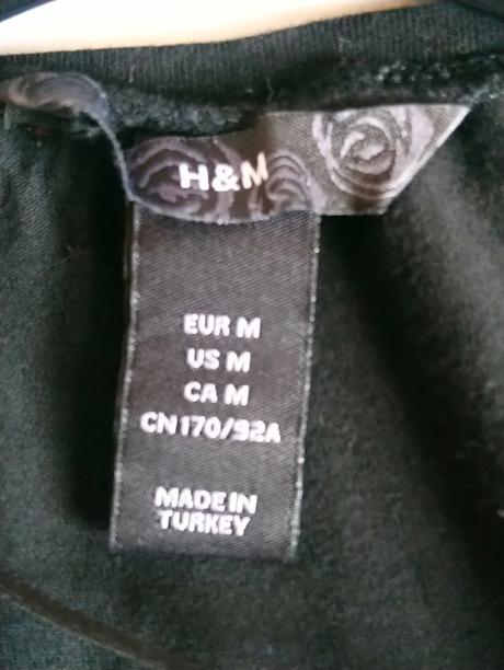 Dámsky elastický čierny top, h&m, m, h&m,m