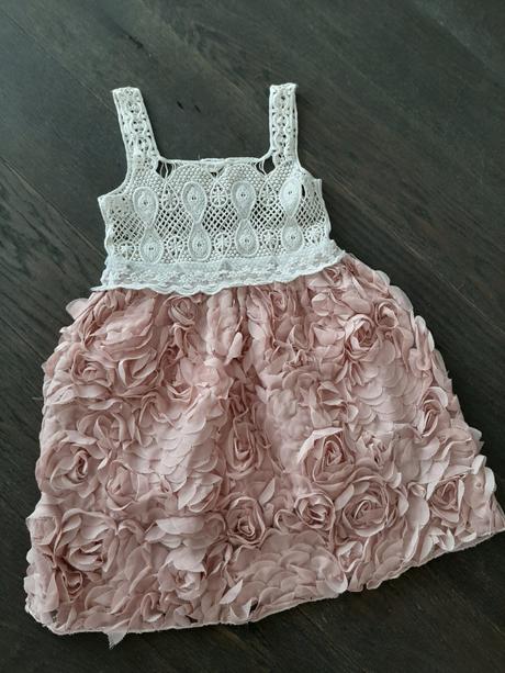 Fantastické krajkované šatočky s 3d ružami 6-9r., kids,134