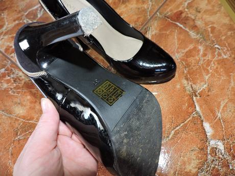 Leskle lodičky so zipsom na pate, 37