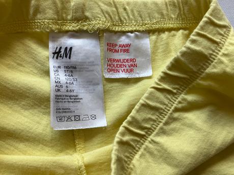 Pyžamo na leto, h&m,110