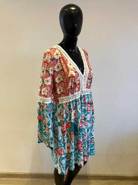 Dámske vzorované šaty bodyflirt (44-46), xxl