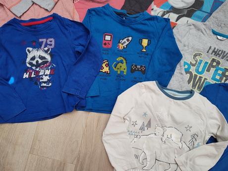 Balík tričiek s dlhým rukávom 98/104, 104–116