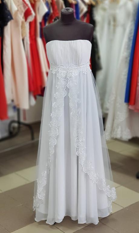 Svadobné šaty pre tehotné, l