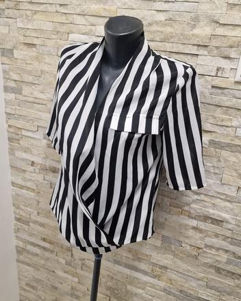 Pásikavá čiernobiela blúzka zara, zara,s