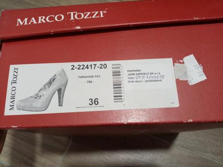 Tyrkysové lodičky marco tozzi zlavneneee, marco tozzi,36