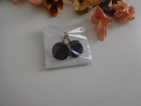 Tmavé naušnice okrúhle, 