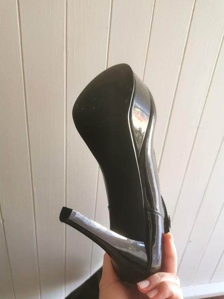 Lakované cizmy na styl latex, 39