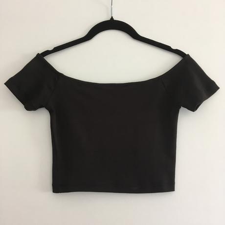 Zara crop top s odhalenými ramenami, zara,xs