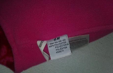 Podšitá červená vzorovaná čiapka 1,5-3 (6) r., h&m,92