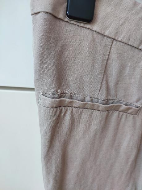 Široké ľanové nohavice 38/40, h&m,38