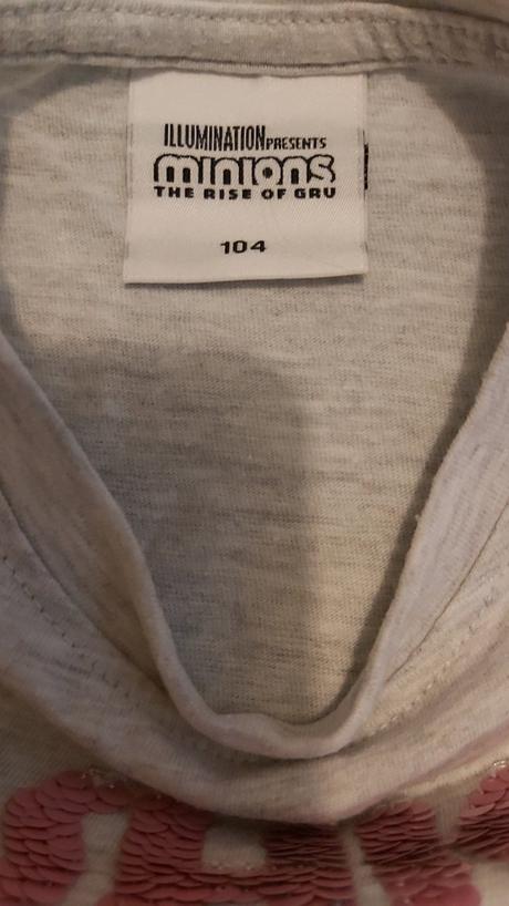 Tričko minions šedé 104, 104