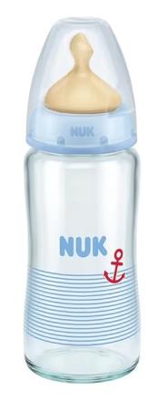 Nuk sklenená fľaša fc+ s latexovým cumlíkom 0-6m, nuk