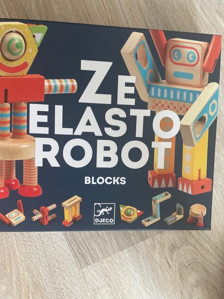 Zelasto robot blocks - drevené, 