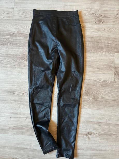 Krásne trblietavé nohavice/ legíny 158/164, nutmeg,158