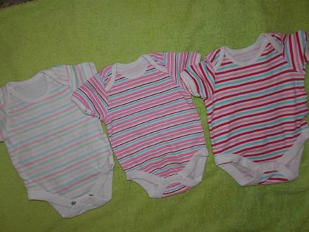 Body prúžkované 3 pack, tesco,62