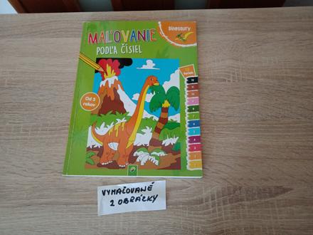 Maľovanie podľa čísel -dinosaury, 