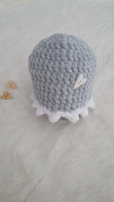 Ciapocka pre novorodenca - siva a kremova, 56