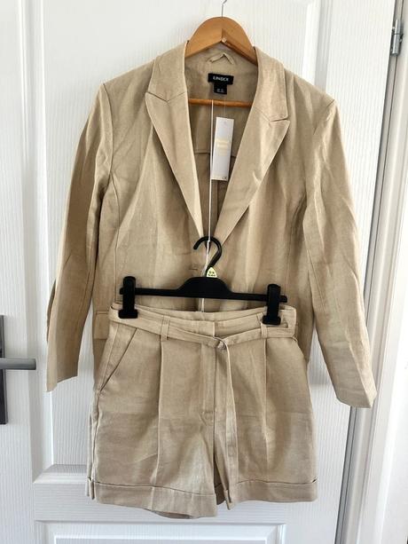 Lindex premium kvalita  béžové ľanové sako, lindex,m