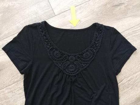 Tričko s čiernou výšivkou s/m, m