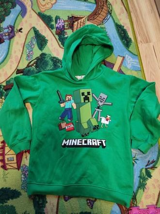 Predam krasnu mikinu minecraft 134/140, h&m,140