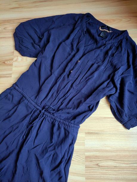 Tmavomodrý overal h&m, h&m,s