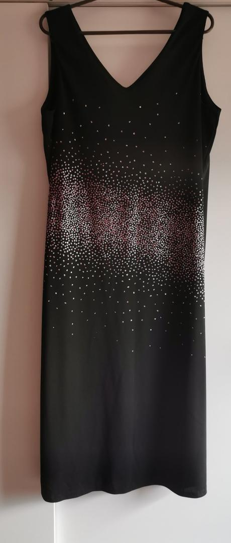 Čierne essence spoločenské šaty s flitrami, essence,44