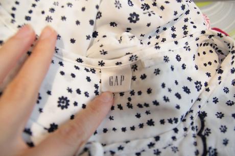 Bielo čierna blúzka gap, l, gap,l