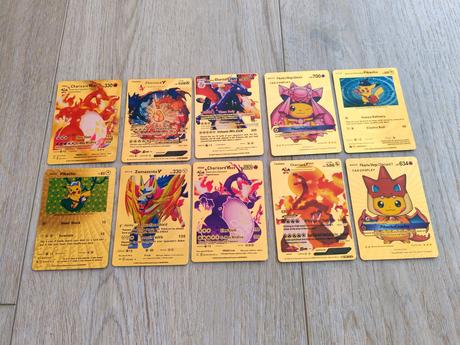 Zlaté pokémon karty,