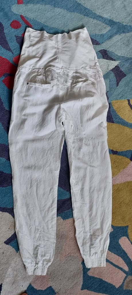 Bezchybne tehotenské ľanové nohavice h&m, veľ. 40, h&m,40