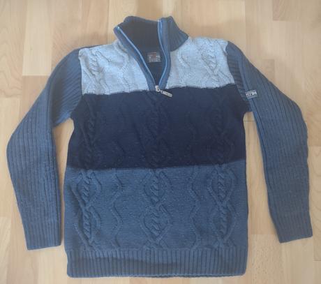 Chlapčenský svetrík so stojačikom na zips, etam,140