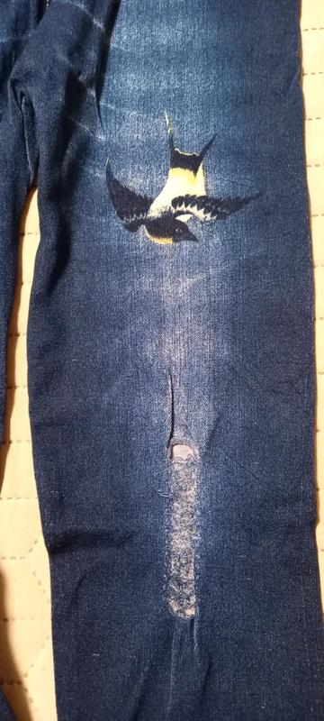 Modré elastické legíny, s