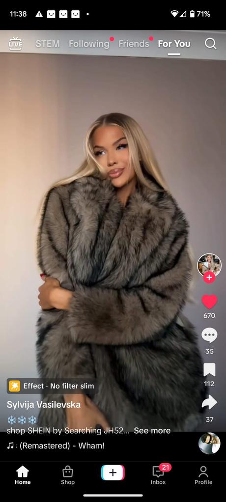 Kožuch bunda z umelej kožušiny, s