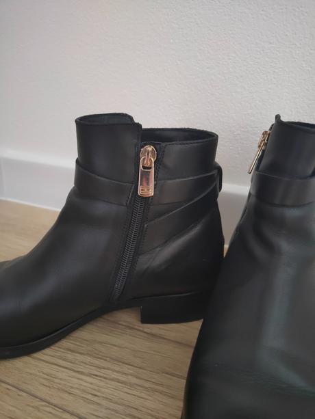 Kožené čižmičky kotnicky tommy hilfiger, veľ. 38, tommy hilfiger,38