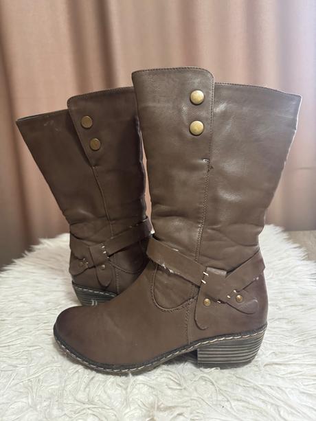 Hnedé čižmy rieker veľ.40, rieker,40