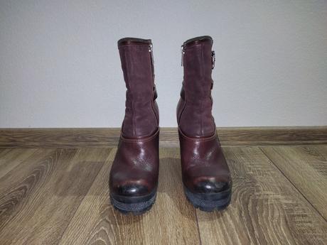 Kožené topánky na vysokom opätku, 39