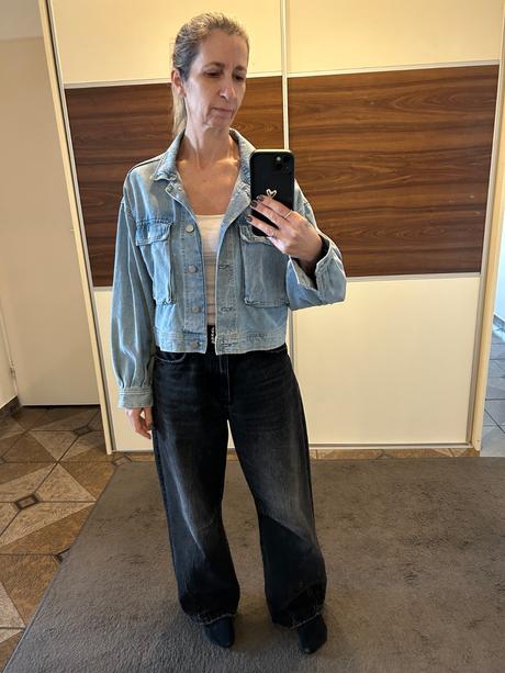 Riflová bunda, denim,s