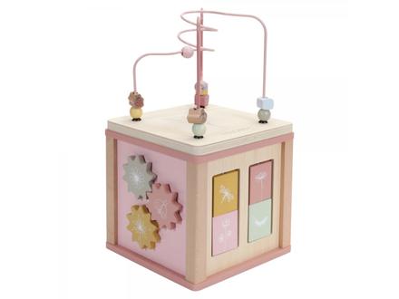 Little dutch kocka s aktivitami drevená wild flowe,