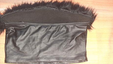 Koženkový top xs/s., xs